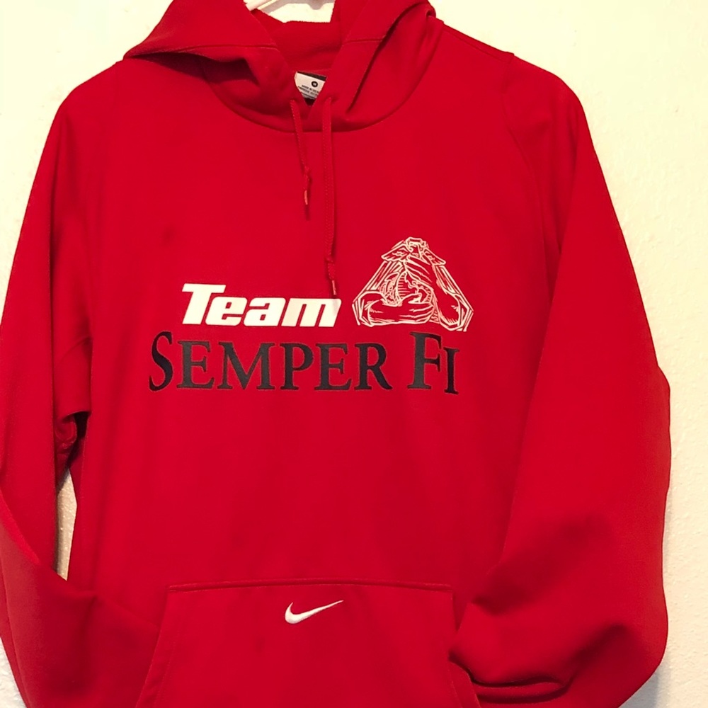 Nike red simper fi sweater